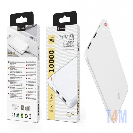 POWER BANK ONE PLUS D5564 10000MAH WHITE